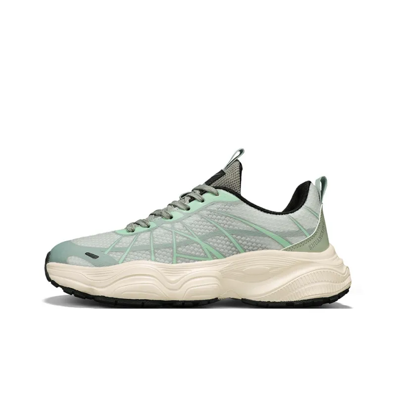 Binary Cushioning Lightweight Low Top Casual Shoes Men's Green-0