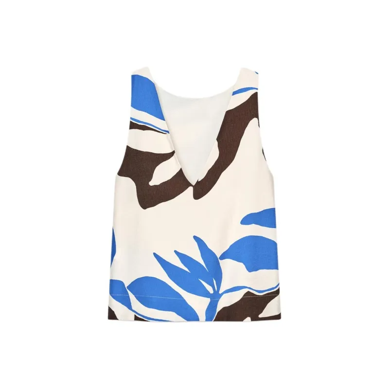 ZARA Tank Tops Women's Nude/Blue-1