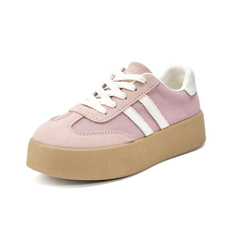La Chapelle Abrasion Resistant Low Top Skateboard Shoes Women's Pink-1
