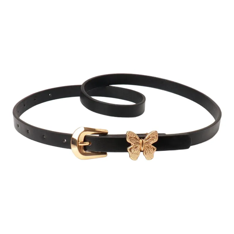 JEANSWEST Pu Leather Belts Unisex 1.4CM-3