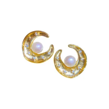 Andaozi Pearl Earrings Women's
