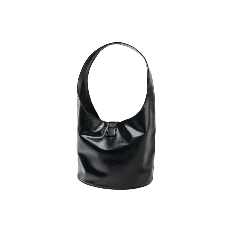 ZARA PU Bucket Bag Handbag Tubas Women's Black-1