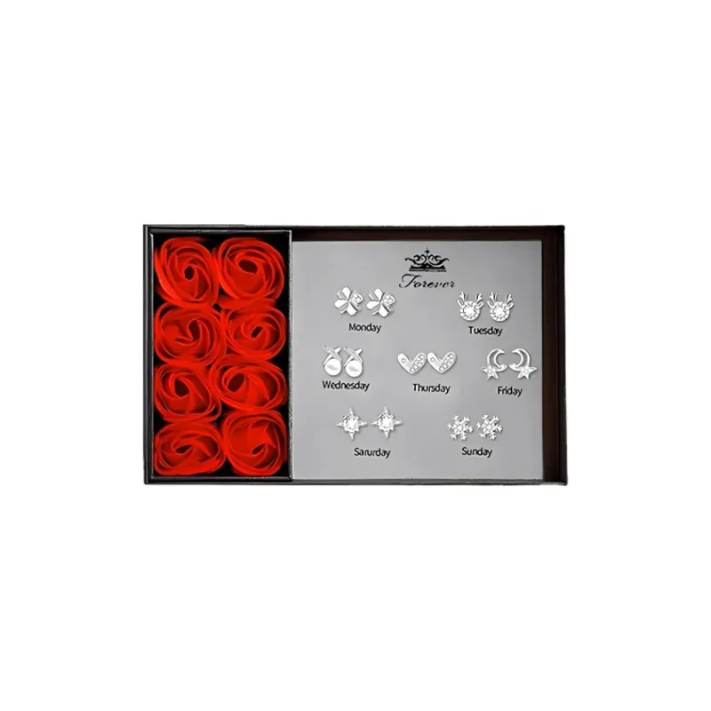 FUNILUOFU 999 Fine Silver Stud Earrings Unisex-0