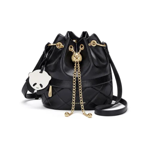 CNOLES Synthetic Leather Shoulder Bag Crossbody Bag Women's Vis Black