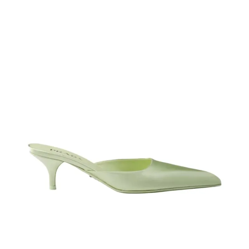 PRADA Closed Toe Slippers 5.5cm Women's Green-1