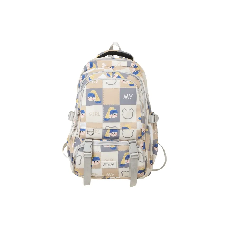 Yalu Nylon Backpack Unisex Multicolor-12