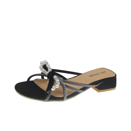 AJPAP Cut Out Woven Slip Resistant Odor Resistant Abrasion Resistant Slide Slippers Women's
