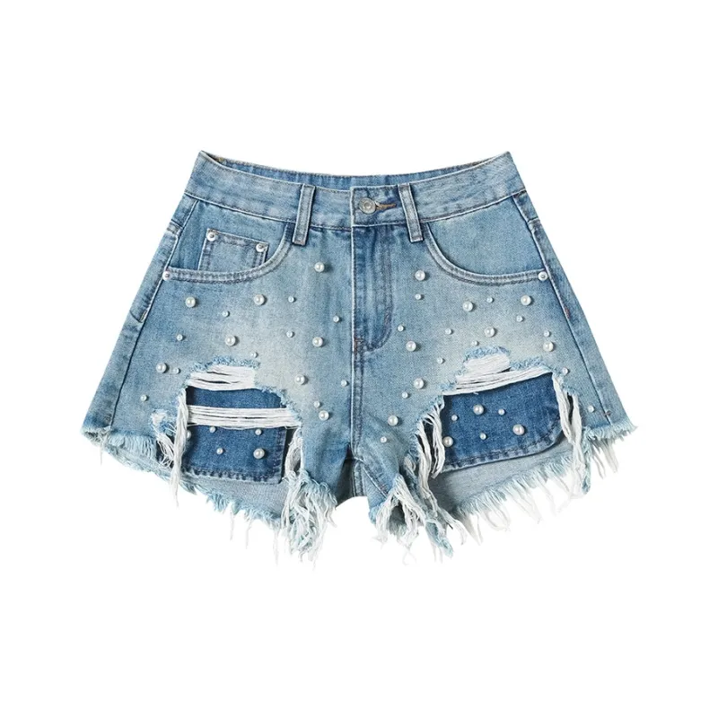 Garbege Denim Shorts Women's Vintage Blue-0