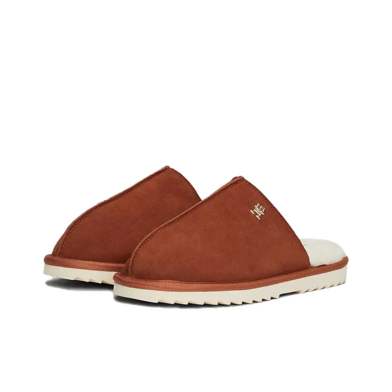 Tommy Hilfiger TH Monogram Closed Toe Slippers Women's Brown-2