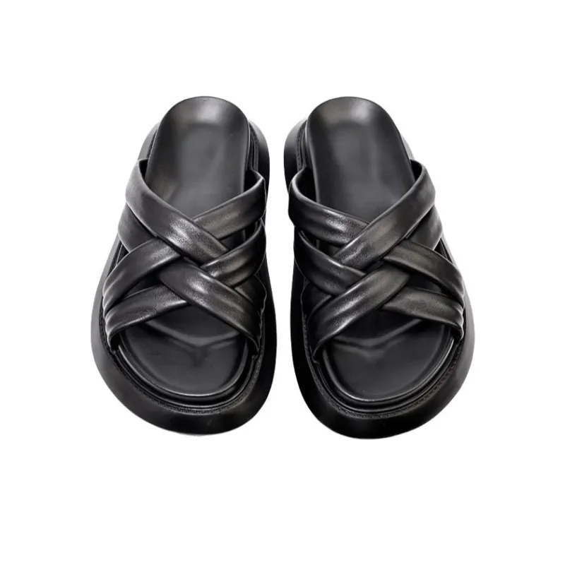 Brounvanm Slide Slippers Men's Black-2