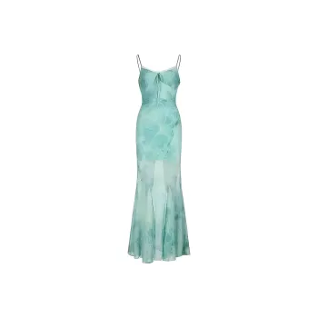 DOSOHEB Slip Dresses Women's Green