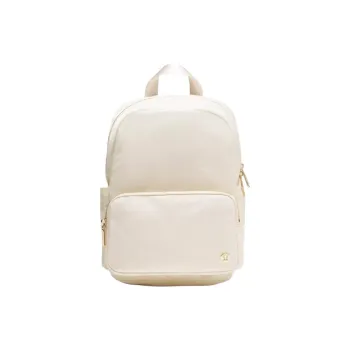 Lululemon Everywhere Metal Piece Backpack Trumpets Women's Light Ivory White & Oak Brown & Gold