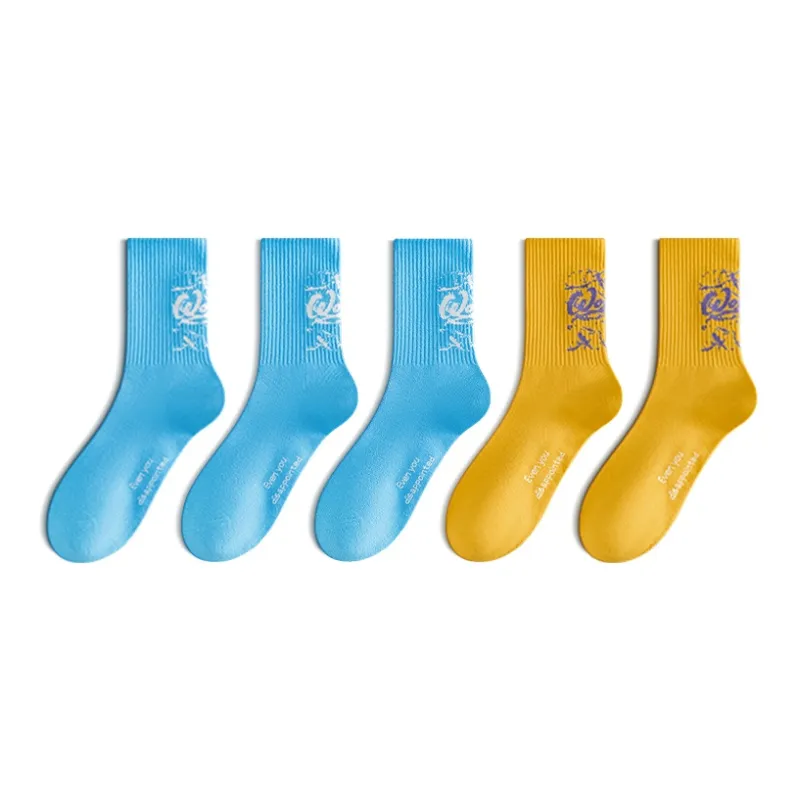 LUOLIAN Mid Calf Socks Men's 5 Pack-8