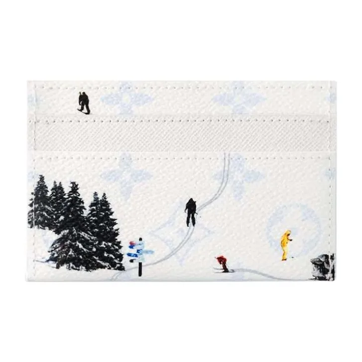 LOUIS VUITTON Werner Bronkhorst Collaboration Colored Monogram Coated Canvas Card Holder Unisex White-3