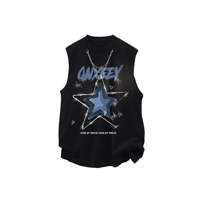 Qnxeey Tank Tops Unisex-0