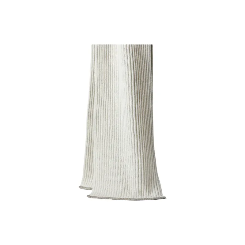 Brunello Cucinelli Cashmere Knit Scarves Unisex White-0