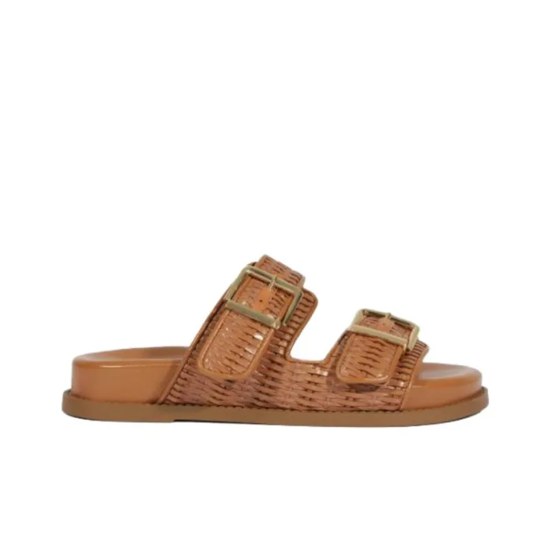 Schutz Slide Slippers 3cm Women's Brown-1