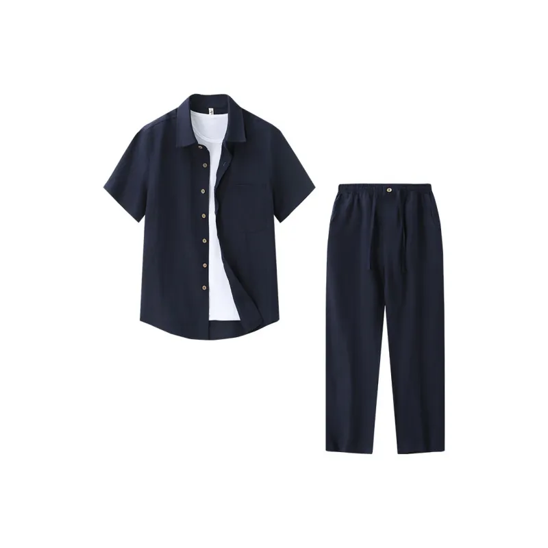 XUANSHENG Shirt Matching Set Men's-17