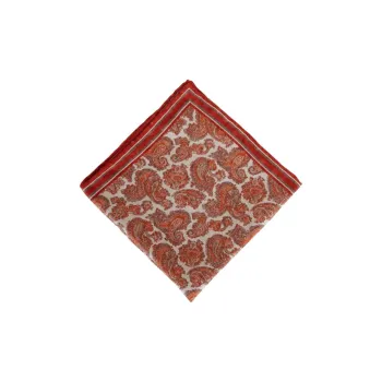 Brunello Cucinelli Paisley print Silk Pocket Square