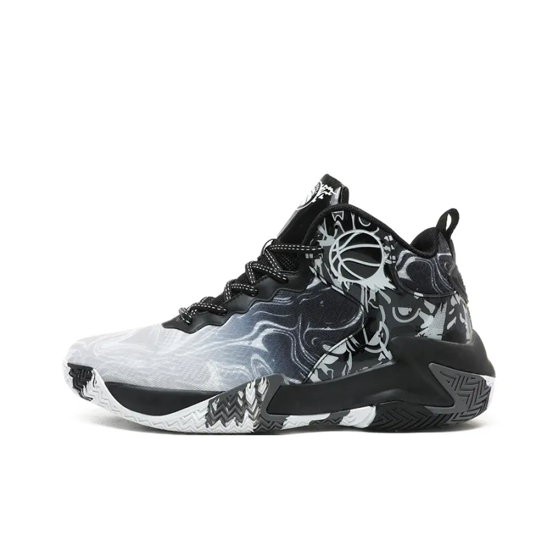 Black tailed Deer Shock Absorbers Slip Resistant Breathable High Top Basketball Shoes Men's-15