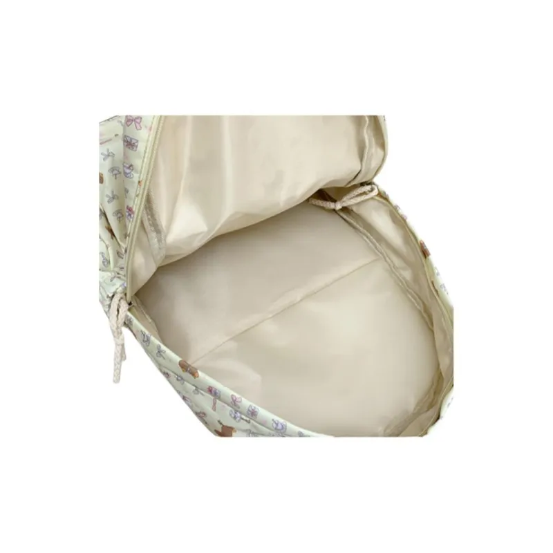 H YXIANG Nylon Backpack Regular Women's Floral Puppy-2