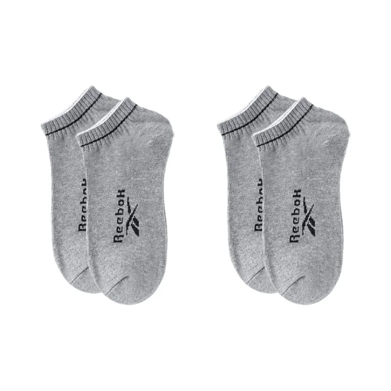 Reebok No Show Socks Unisex 2 Pack Light Gray-0