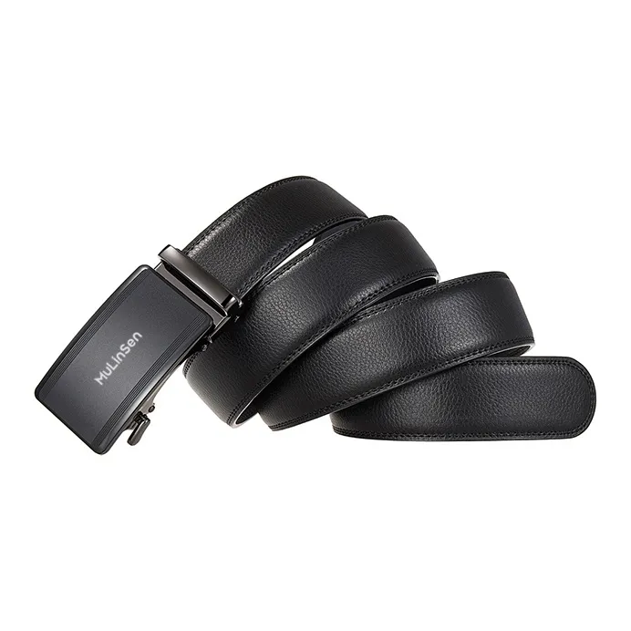 Mulinsen Cow Leather Belts Men's Width 3.5CM-2