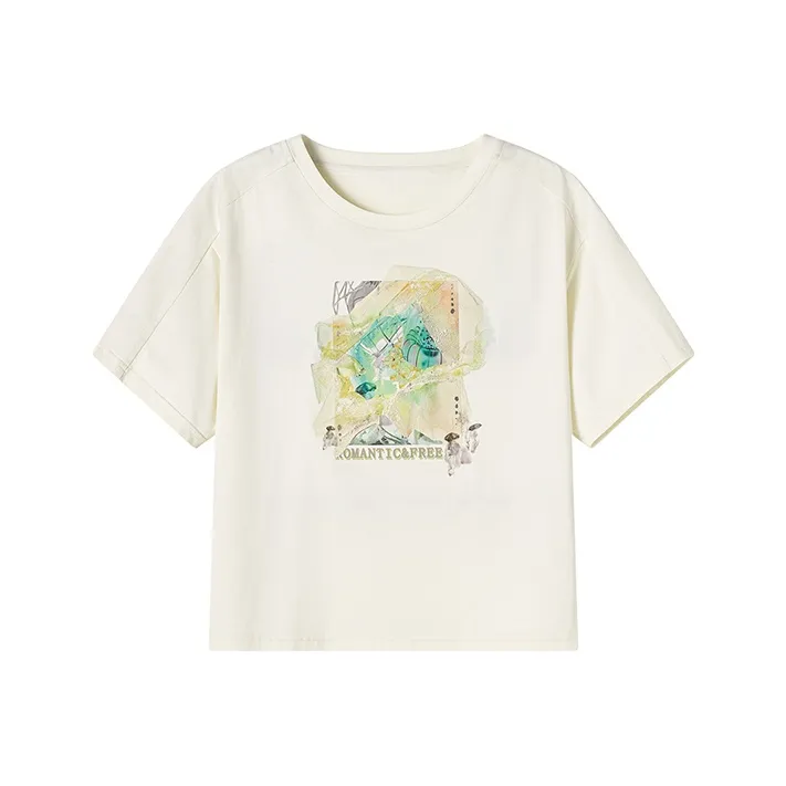 LUYOUYE T Shirts Women's Cream Apricot-0