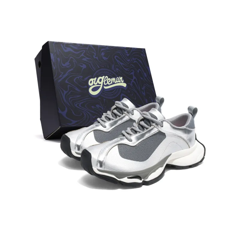 OUGLEMEN Slip Resistant, Abrasion Resistant, Coverage Height Increasing Low Top Casual Shoes Men's-5
