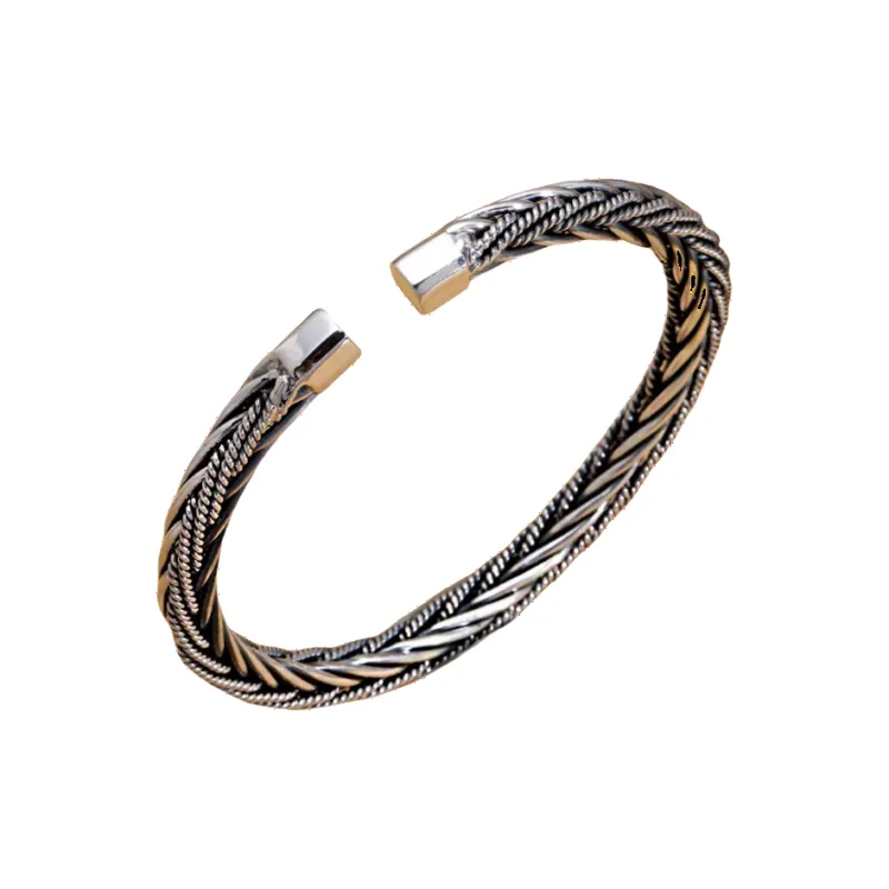 FUYUFU 999 Fine Silver Bangles Unisex-0