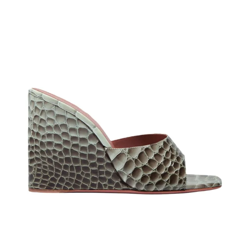 AMINA MUADDI Slide Slippers 9.5cm Women's Gradient Gray-1