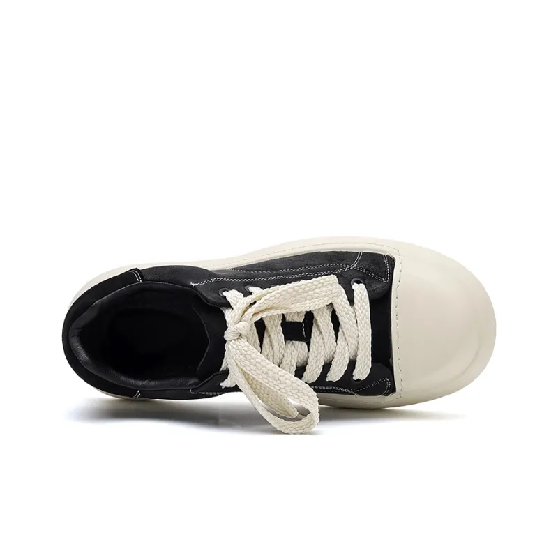 MADALLO Anti Slip Wear Resistant Low Top Skateboard Shoes Men's Black-2