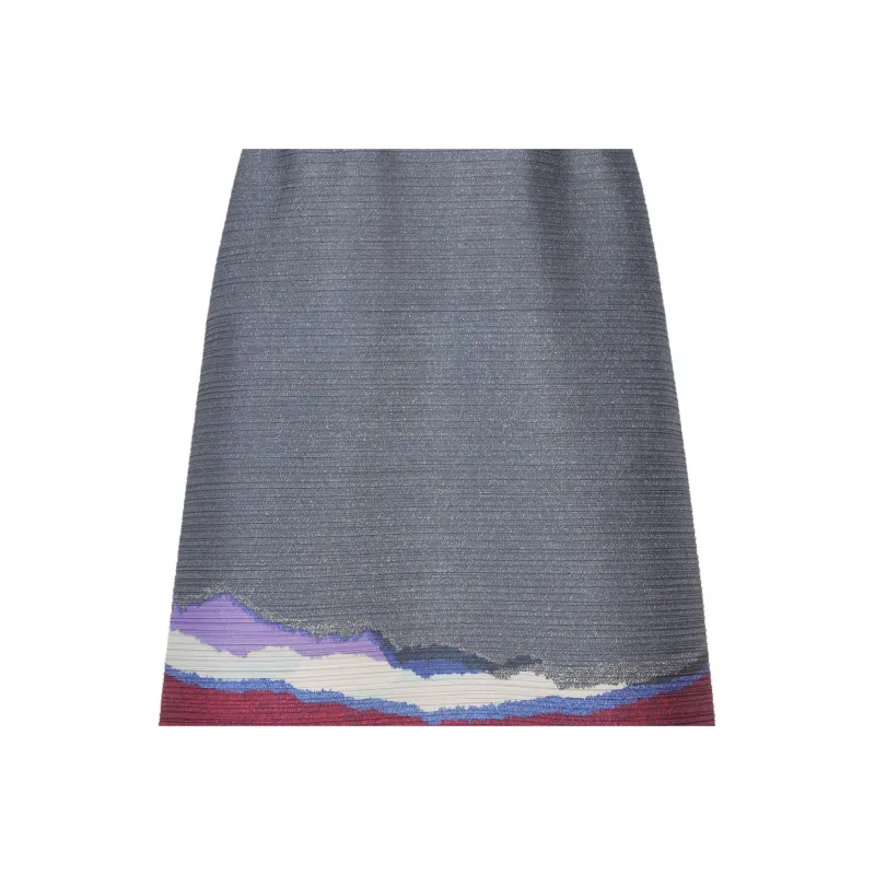 PLEATS PLEASE ISSEY MIYAKE Casual Long Skirt Women's Gray-1