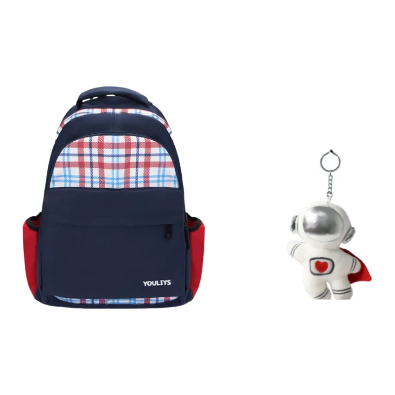 BRABOSTON Nylon Fabric Backpack Regular Unisex Red/Navy Blue-8