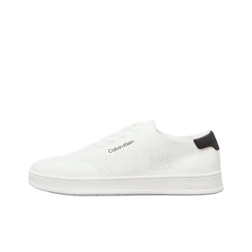 CALVIN KLEIN Low Top Skateboard Shoes Men's White