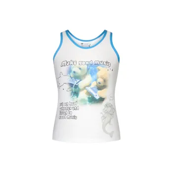 MeiHaoStore Tank Tops Unisex White