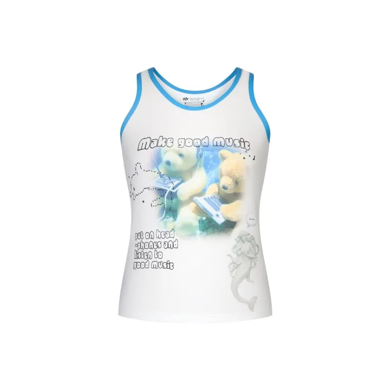 MeiHaoStore Tank Tops Unisex White-0