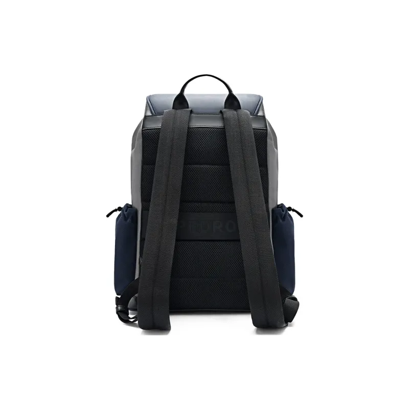 PEDRO Synthetic Material Patchwork Fabric Backpack Tubas Men's Black/Composite Color-10