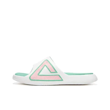 PEAK State Pole Slip Resistant Odor Resistant Abrasion Resistant Slide Slippers Women's White Lake Green