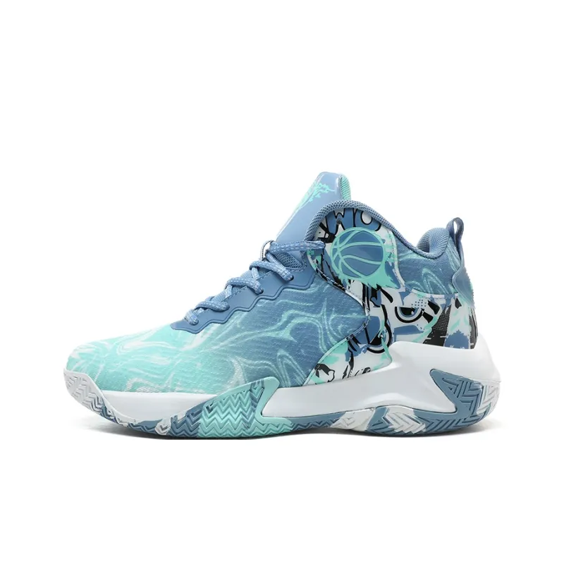 Black tailed Deer Shock Absorbers Slip Resistant Breathable High Top Basketball Shoes Men's-10