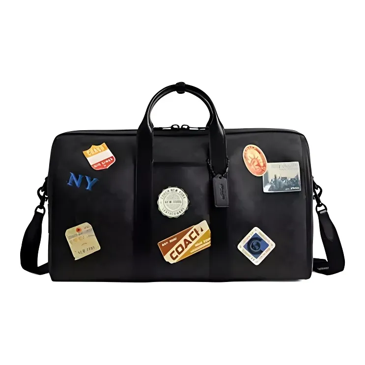 COACH Canvas Bag Luggage Bag Crossbody One Shoulder Handbag Men's Charcoal Multicolor-0