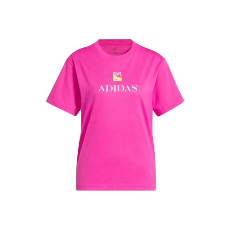Adidas Free Shipping With AdiClub Jet Set Cabana Graphic Tee-0