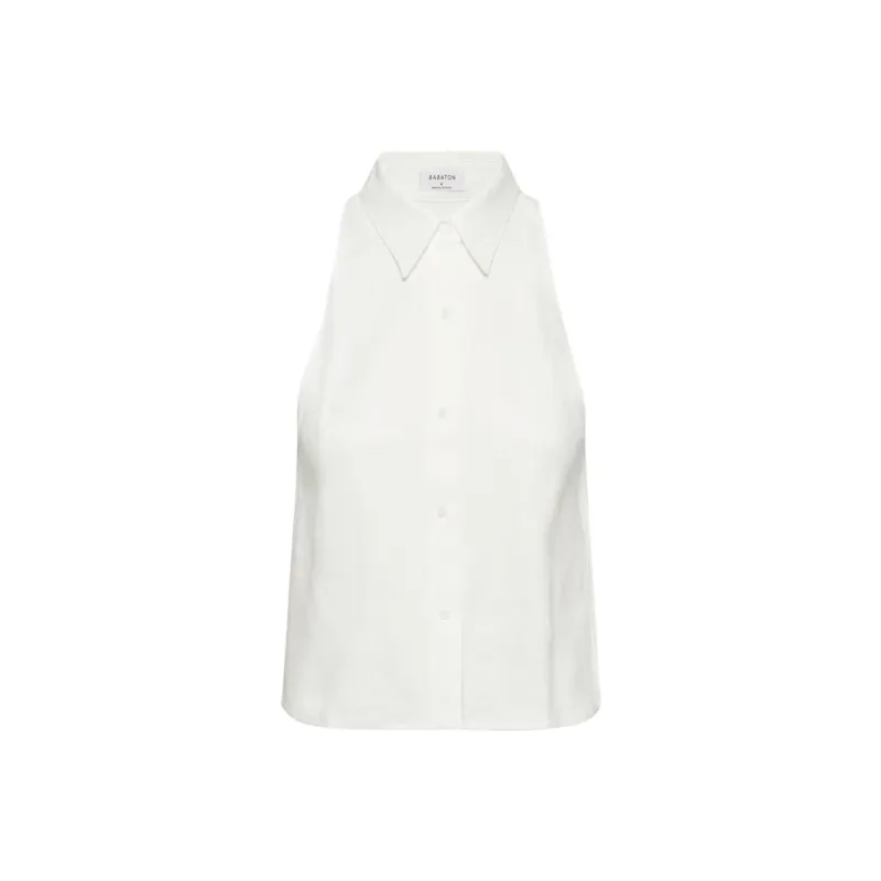 ARITZIA SS25 Babaton Protocol Linen Top Shirt Women's-0