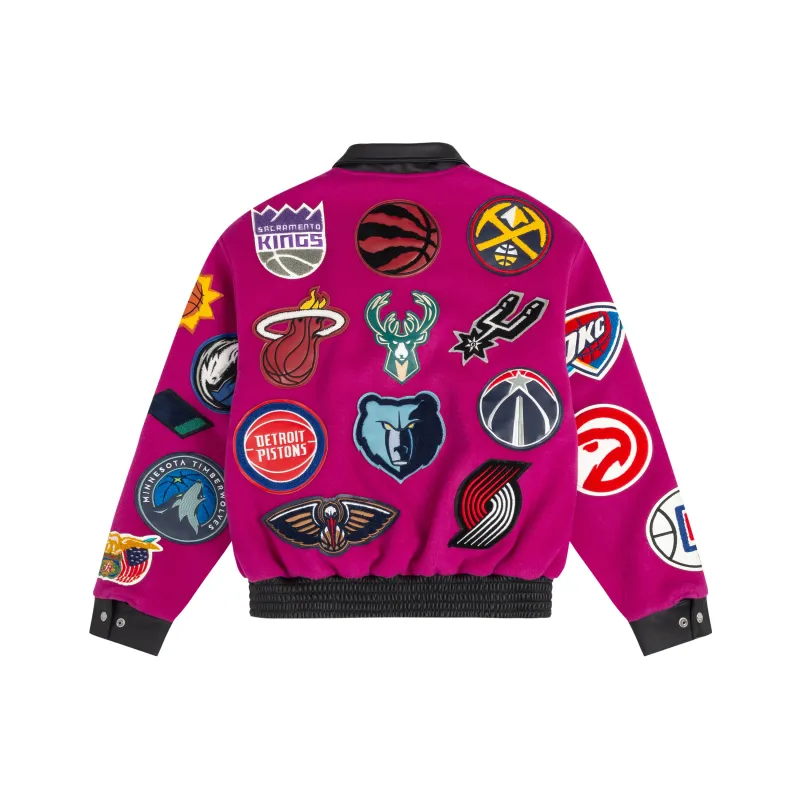 JEFF HAMILTON Nba Collage Wool Bomber Jacket-1
