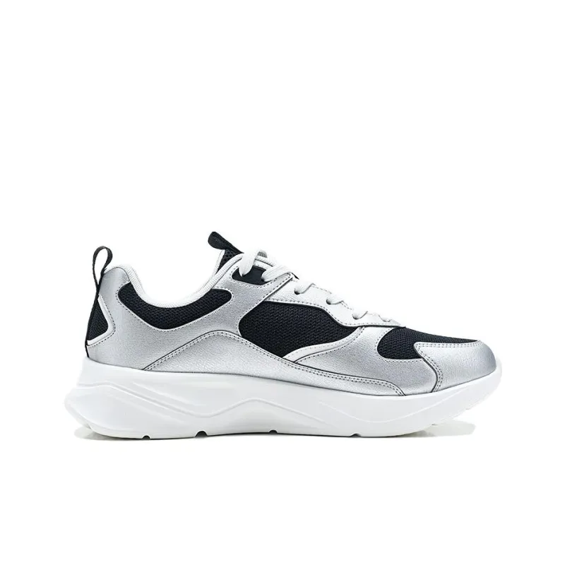 QIAODAN Slip Resistant, Abrasion Resistant, Lightweight Low Top Casual Shoes Men's Black Silver-1