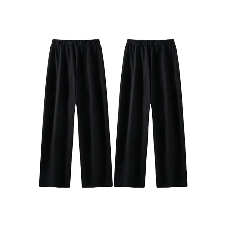 Red Bean Casual Pants Unisex Black-5