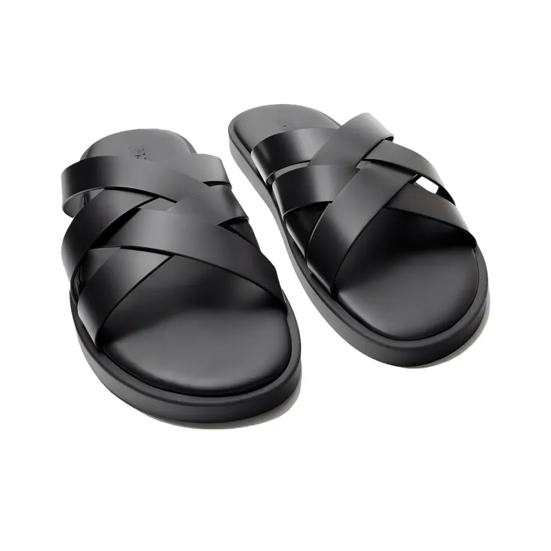 ZARA Abrasion Resistant Slide Slippers Men's Black-3