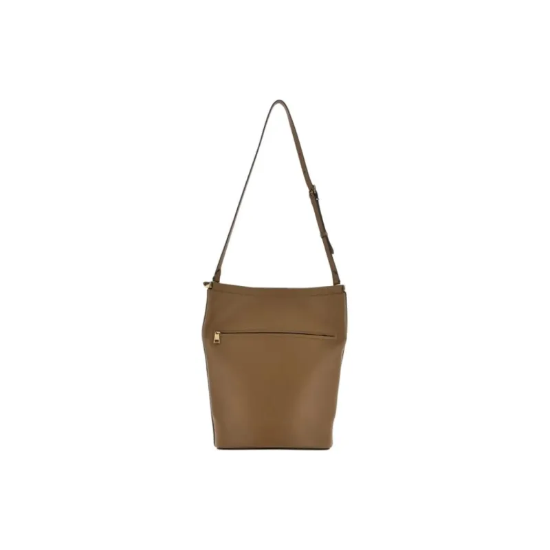 TOD'S Cow Leather Bucket Bags Crossbody Bag, Shoulder Bag Trumpets Women's Brown-2