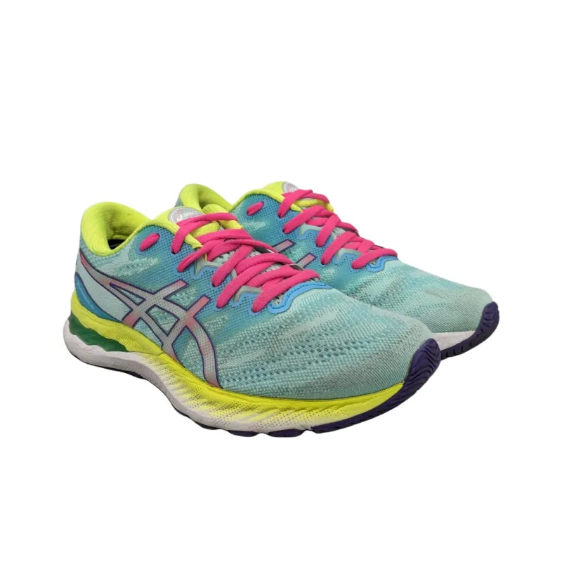 Asics GEL Nimbus 23 Anti Slip Wear Resistant Low Top Running Shoes Women's Green Pink-1