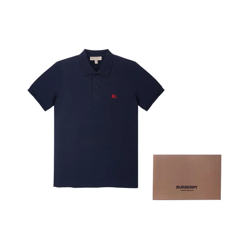 Burberry Oxford Logo Embroidered Polo-7